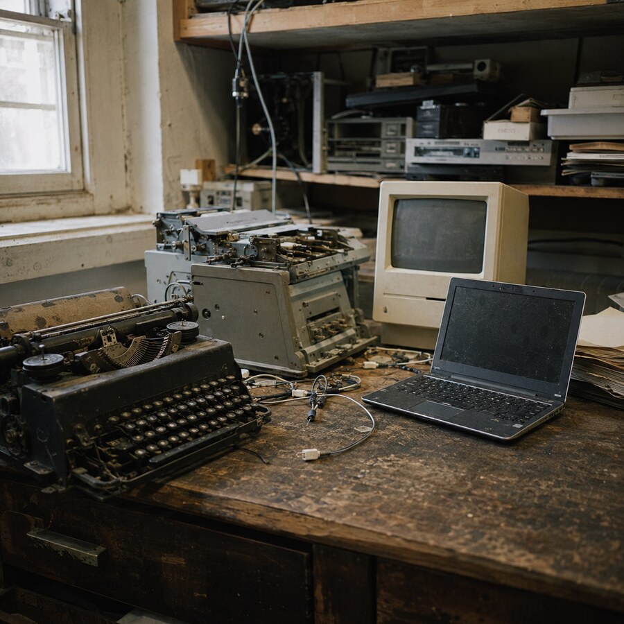 Daktilodan Macintosh ve dizüstü bilgisayara gazetecilik teknolojisi